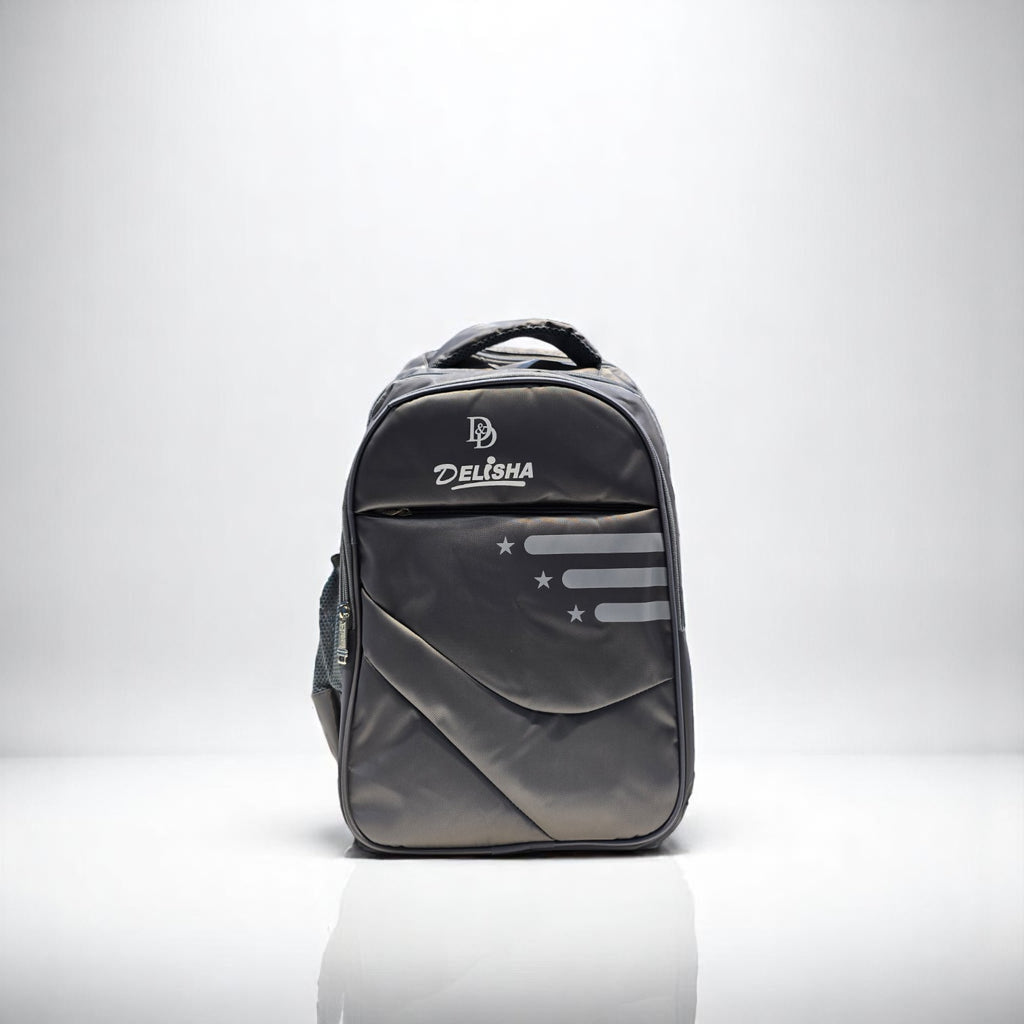Delisha Star Grey Backpack – Sleek, Smart & Stellar