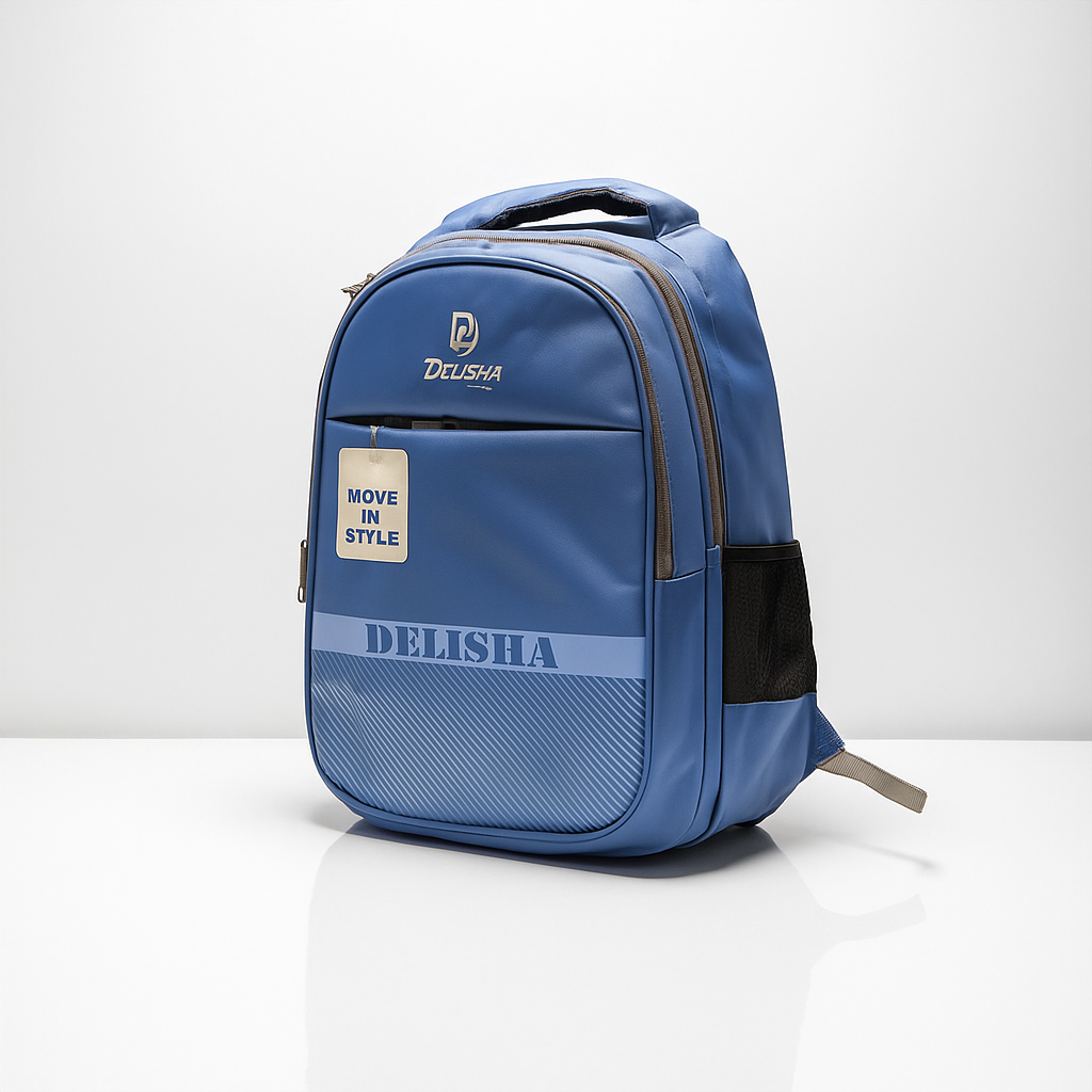Delisha Blue Stride Backpack – Move in Style, Stay Ahead