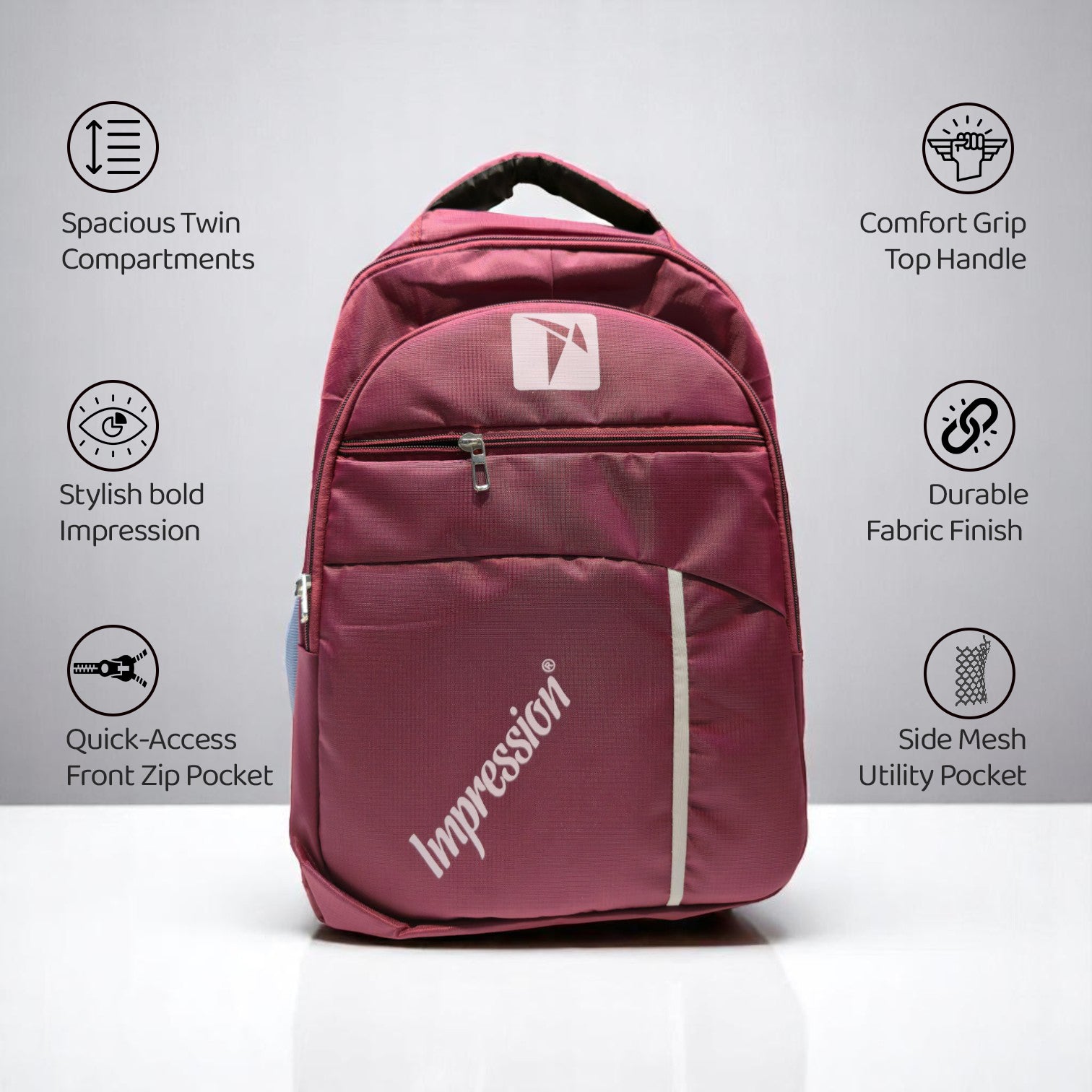 Impression Classic Maroon Backpack – Make Your Mark