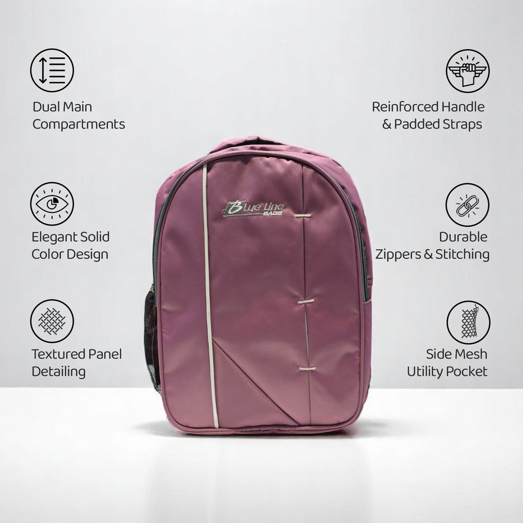 Blue Line Mauve Backpack – Elegance in Motion