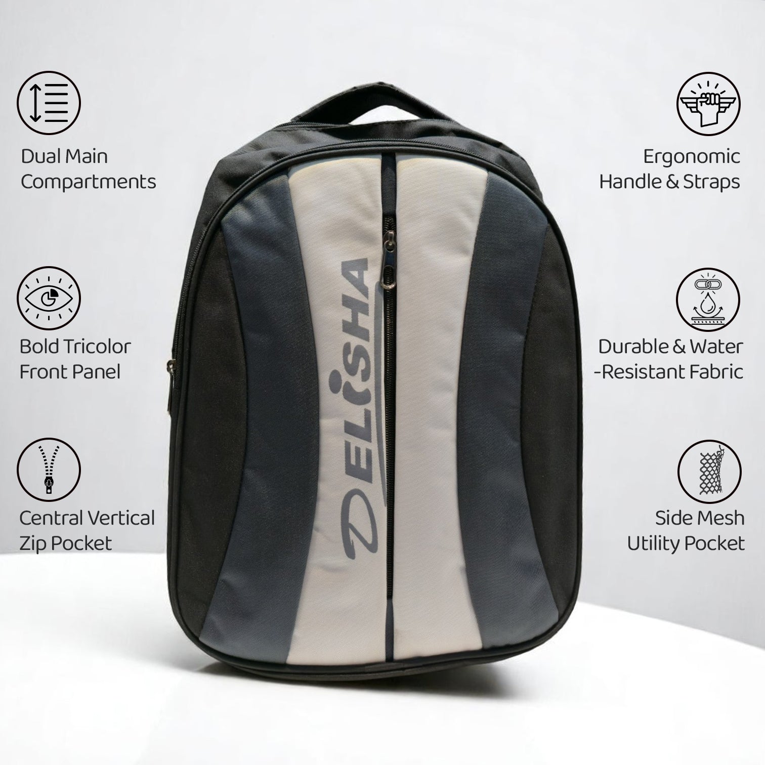 Delisha Monochrome Backpack – Bold Stride Edition