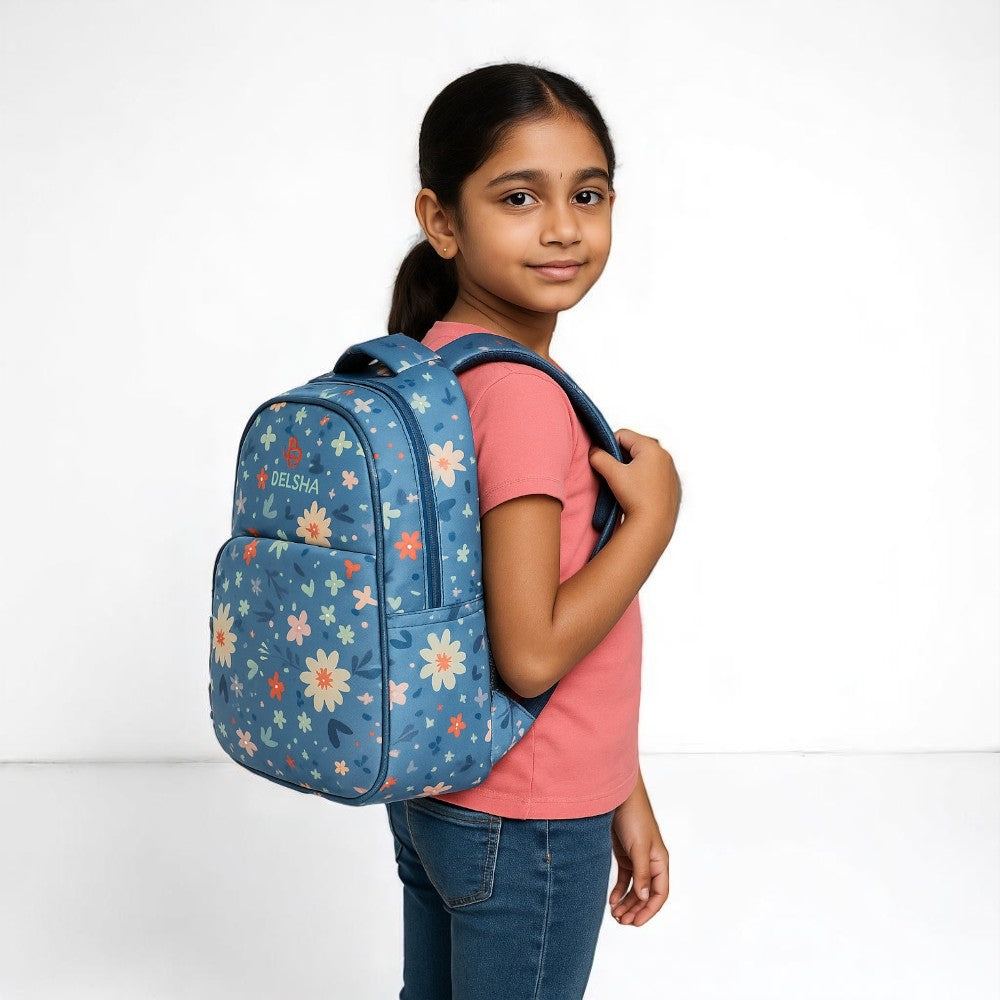 Delisha Bloom Blue Backpack – Floral Charm