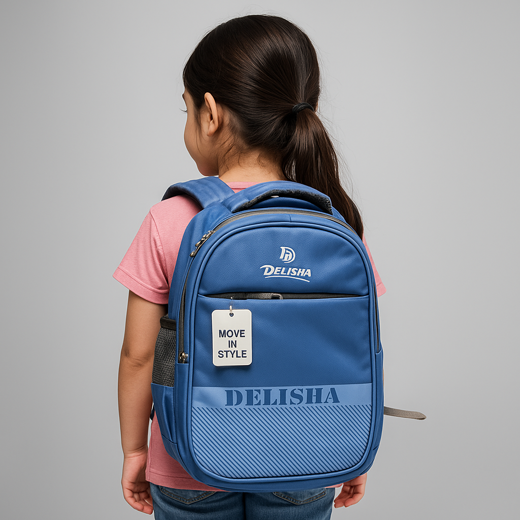 Delisha Blue Stride Backpack – Move in Style, Stay Ahead